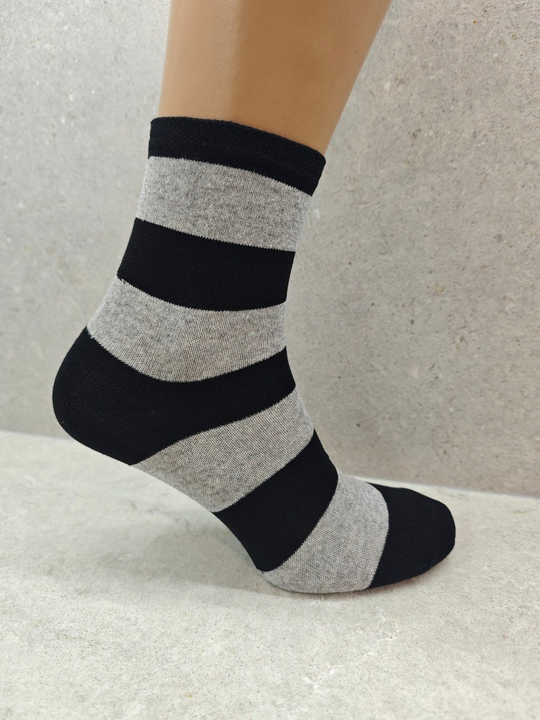 Womens Colourful Striped Socks Pack Of 6 12 24 Pairs