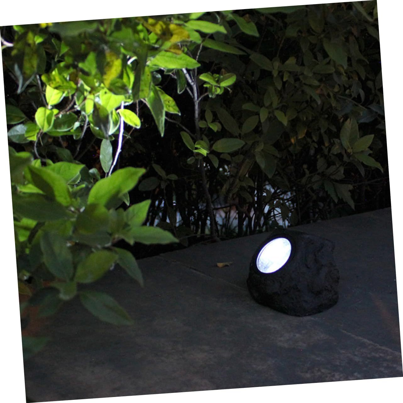 NUOBESTY Outdoor Solar Landscape Lights 2pcs Waterproof Simulation Stone Garden Lamp Simple To Install Decorative Light For Yard