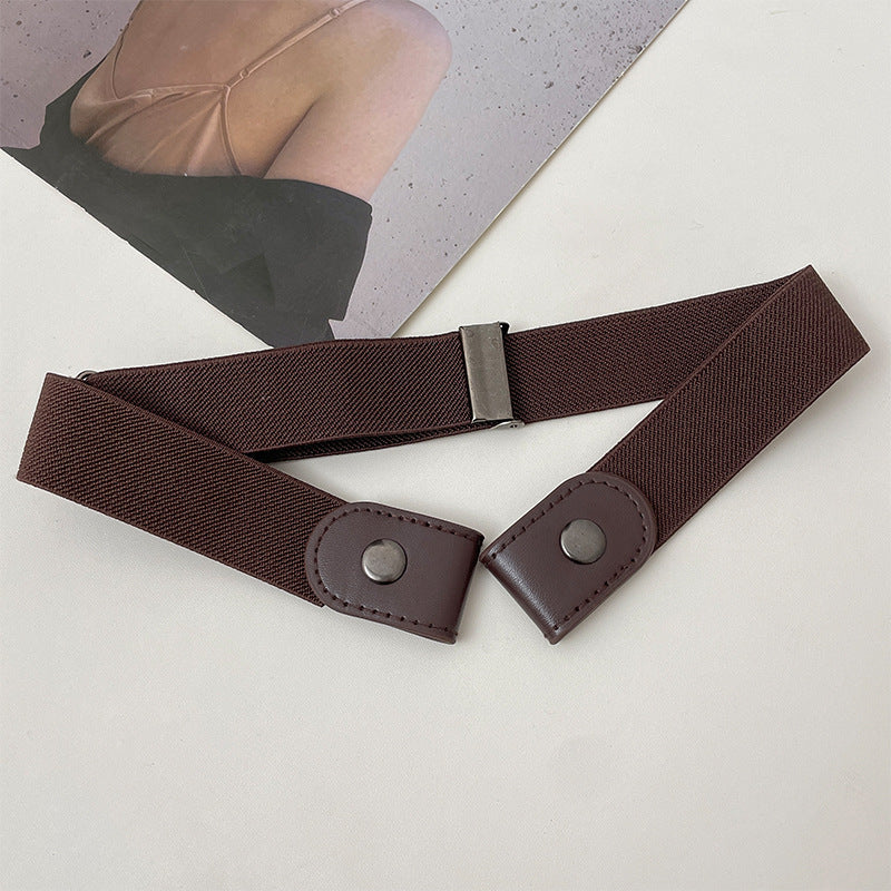 Lazy Belt Women's Denim Pants Elastic And Waisted God