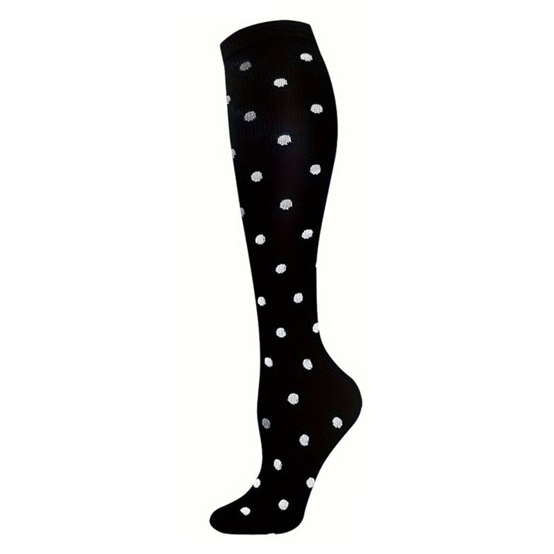 Women's Simple Printed Sports Calf Compression Stockings