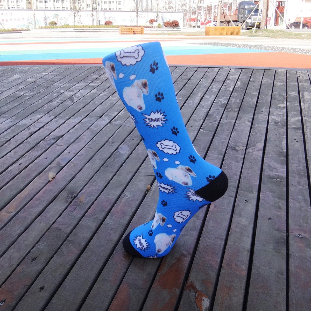 Cartoon Pet Head Face Socks