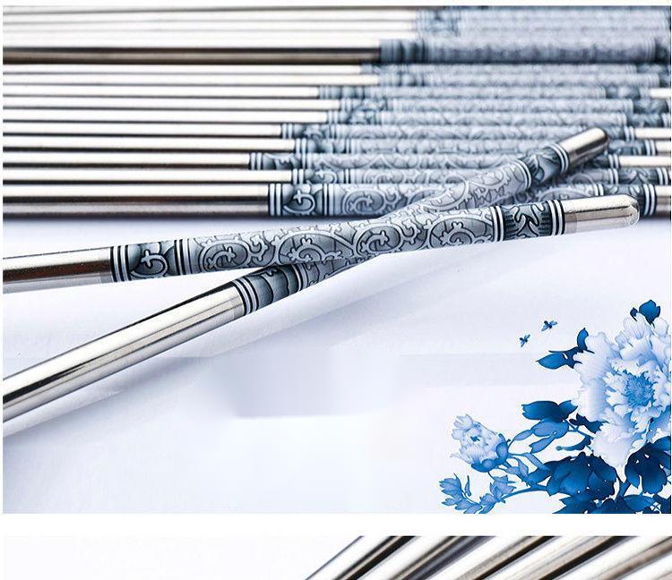 Blue And White Porcelain Stainless Steel Chopsticks