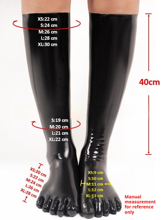 Mid Tube Latex Five Finger Three-dimensional Mid Tube Socks