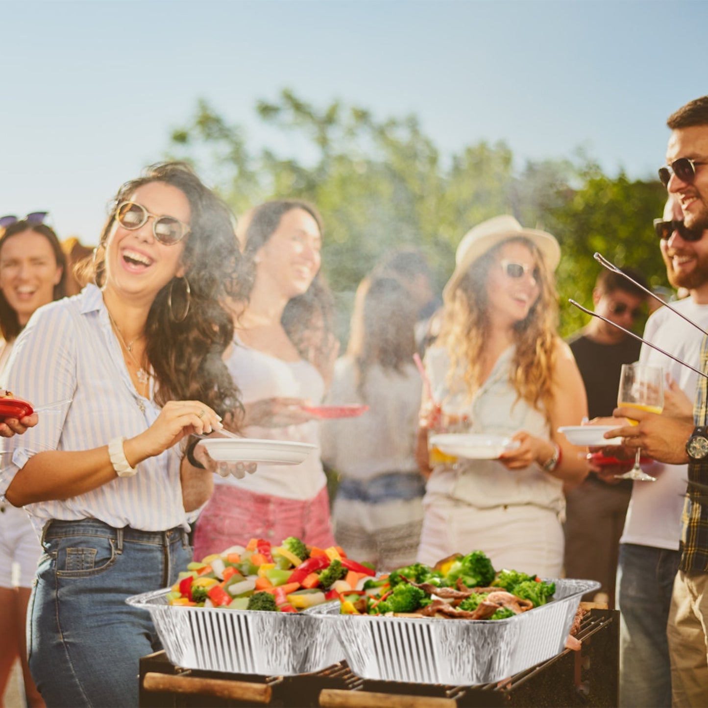 Disposable Hot Pot Buffet With Lid, Utensils - Premium Hot Pot Set For Events, Parties, Catering