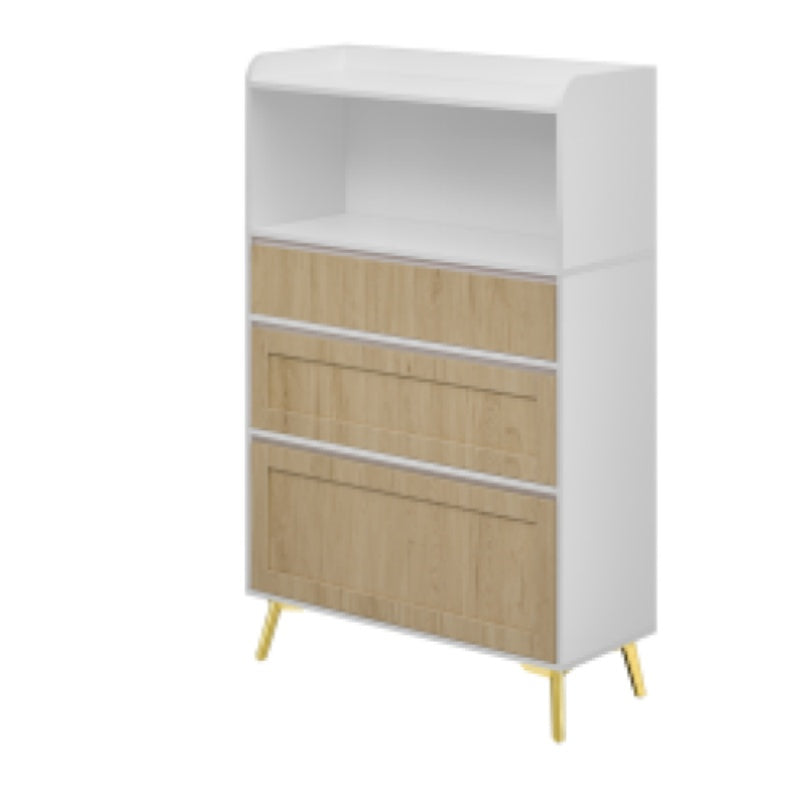 Modern Design White Solid Wood Frame Three Drawer Storage Cabinet