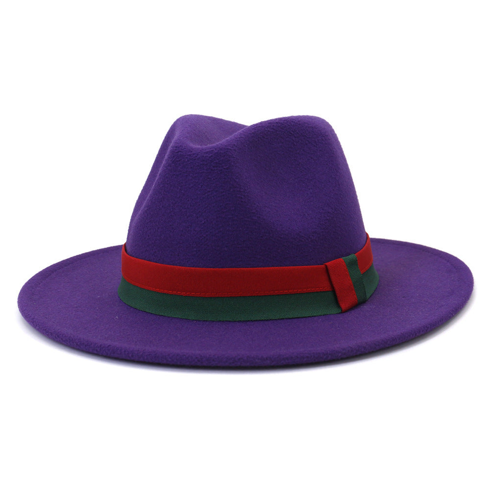 Big Brim British Style Woolen Jazz Top Hat