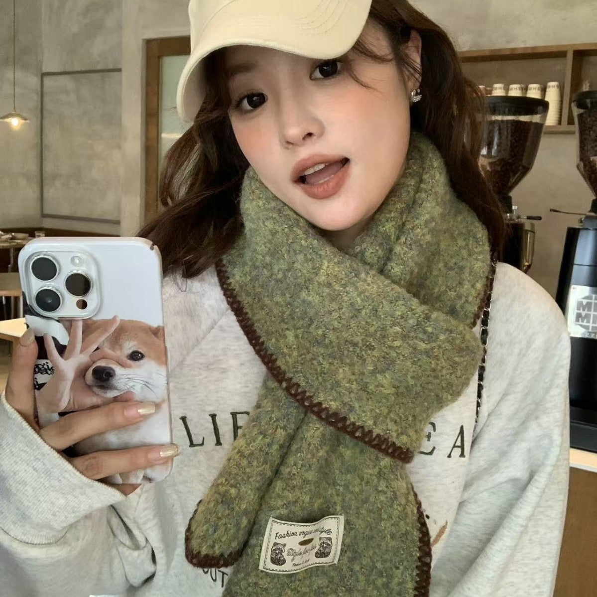 Atmosphere Warmth Neck Protection Soft And Sticky Scarf