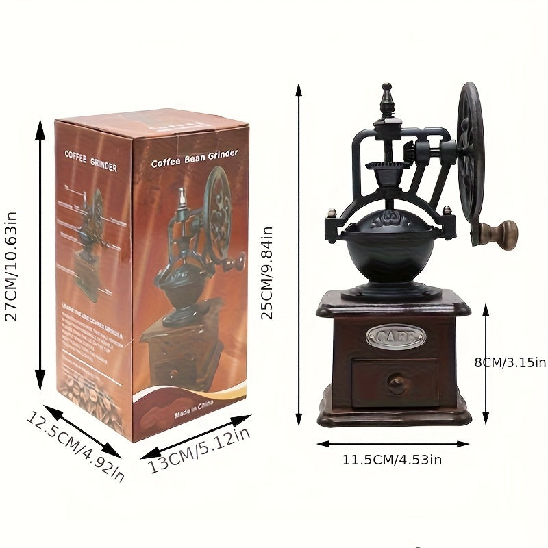 Enjoy The Outdoor Leisure Time And The Elegant Indoor Life. With A Light Luxury And Vintage Style, Experience All The Charm Of A Hand-crank Coffee Machine.