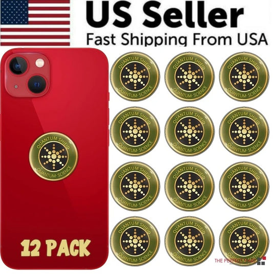 Quantum Anti Radiation Shield 5G EMF Protection - Phones Laptops - 12 Stickers