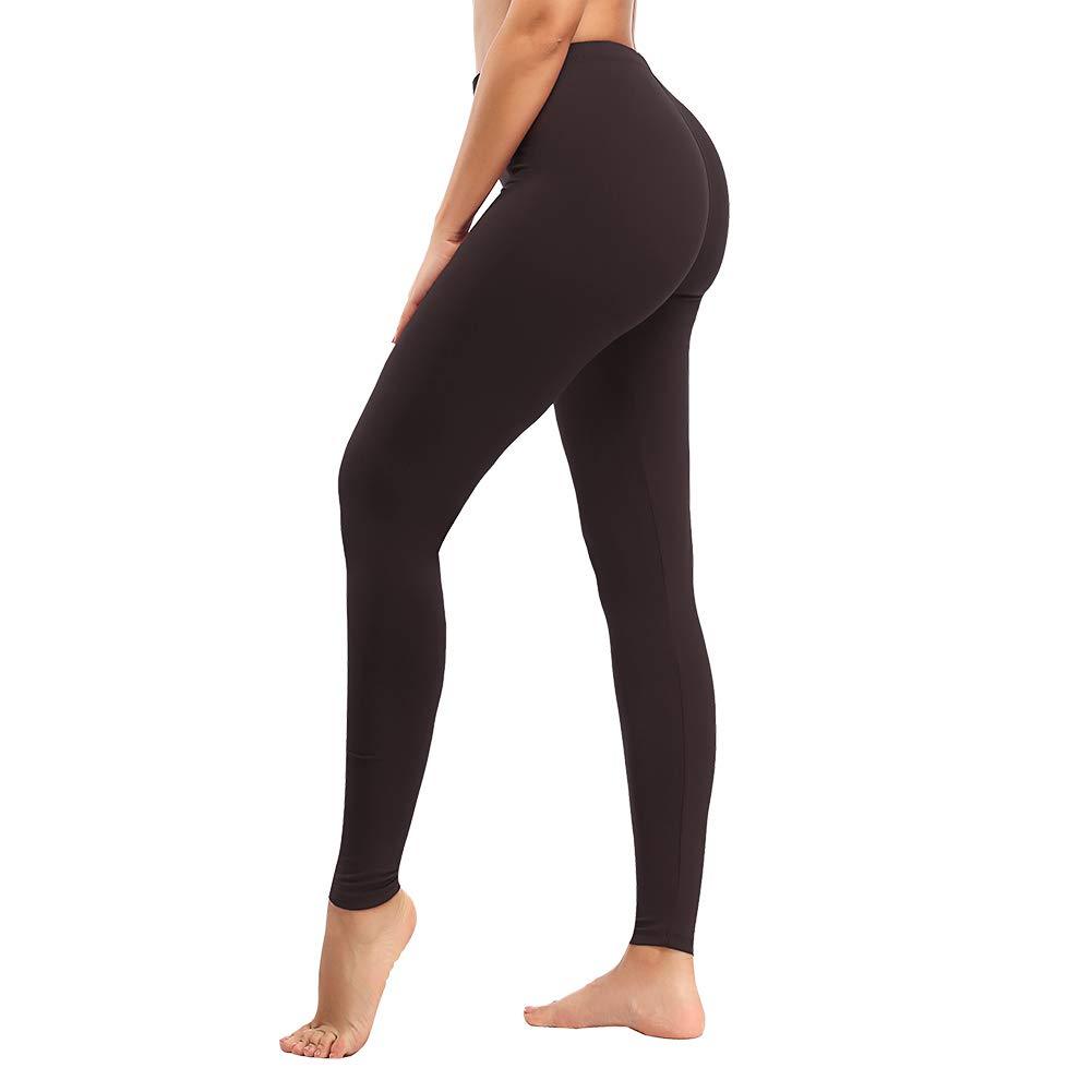 Leggings - Cropped Low-rise Solid Color Coffee