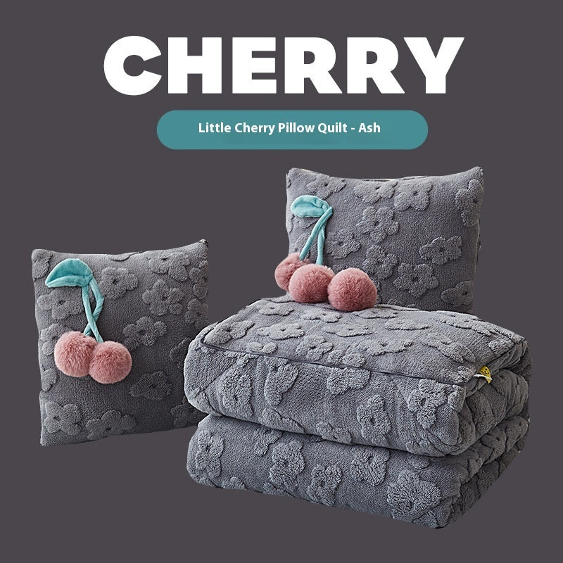 Girls' Two-in-one Plush Nap Thickened Pillow And Blanket