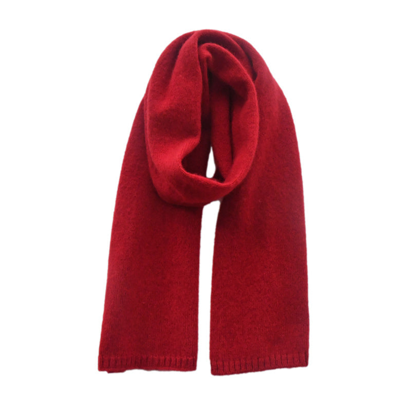 Women's Fashion Versatile Knitted Wool Solid Color Scarf
