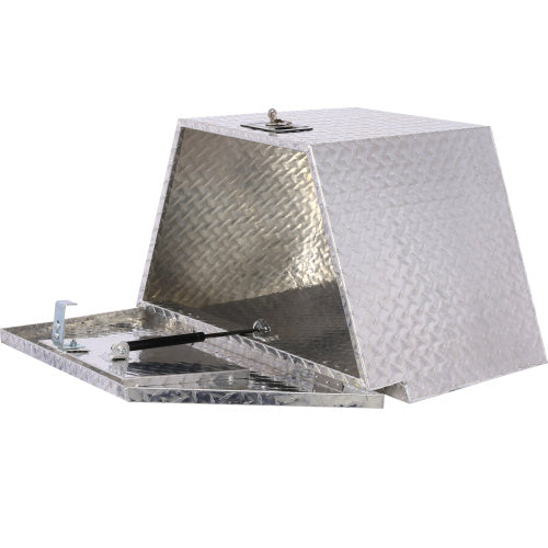 29inch Aluminum Tool Box,heavy Duty Truck Bed Tool Box,outdoor Trailer Pickup Storage Tool Box,RV Storage Organizer,underbody Box W Lock Keys,silver, 29x16.5x18.5inch