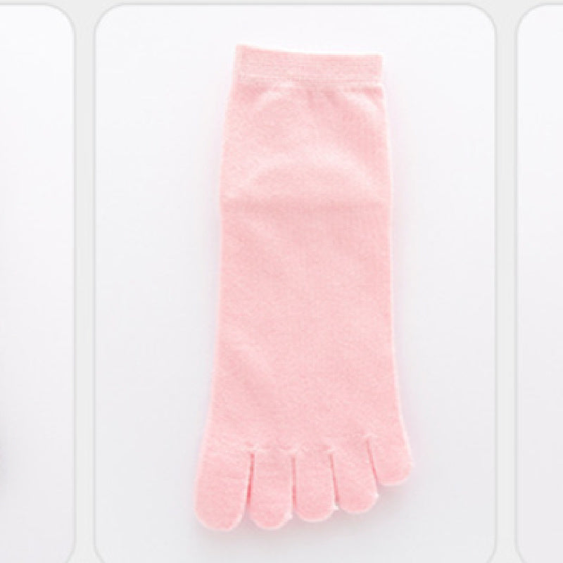 Men's And Women's Pure Cotton Sweat-absorbent Toe Socks