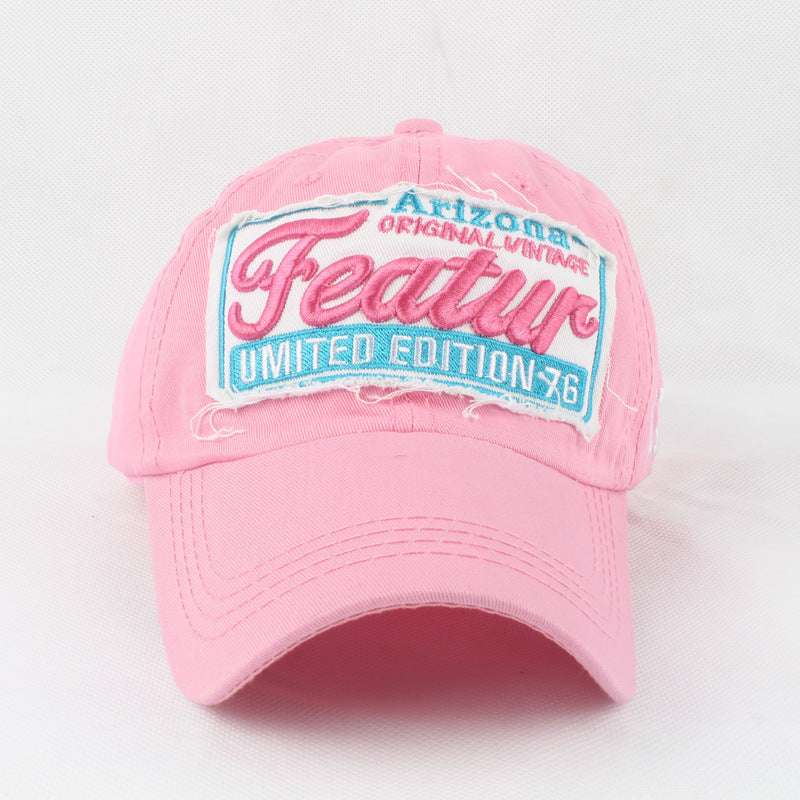 European And American Style Featur Letter Embroidered Peaked Cap Outdoor Casual Hat
