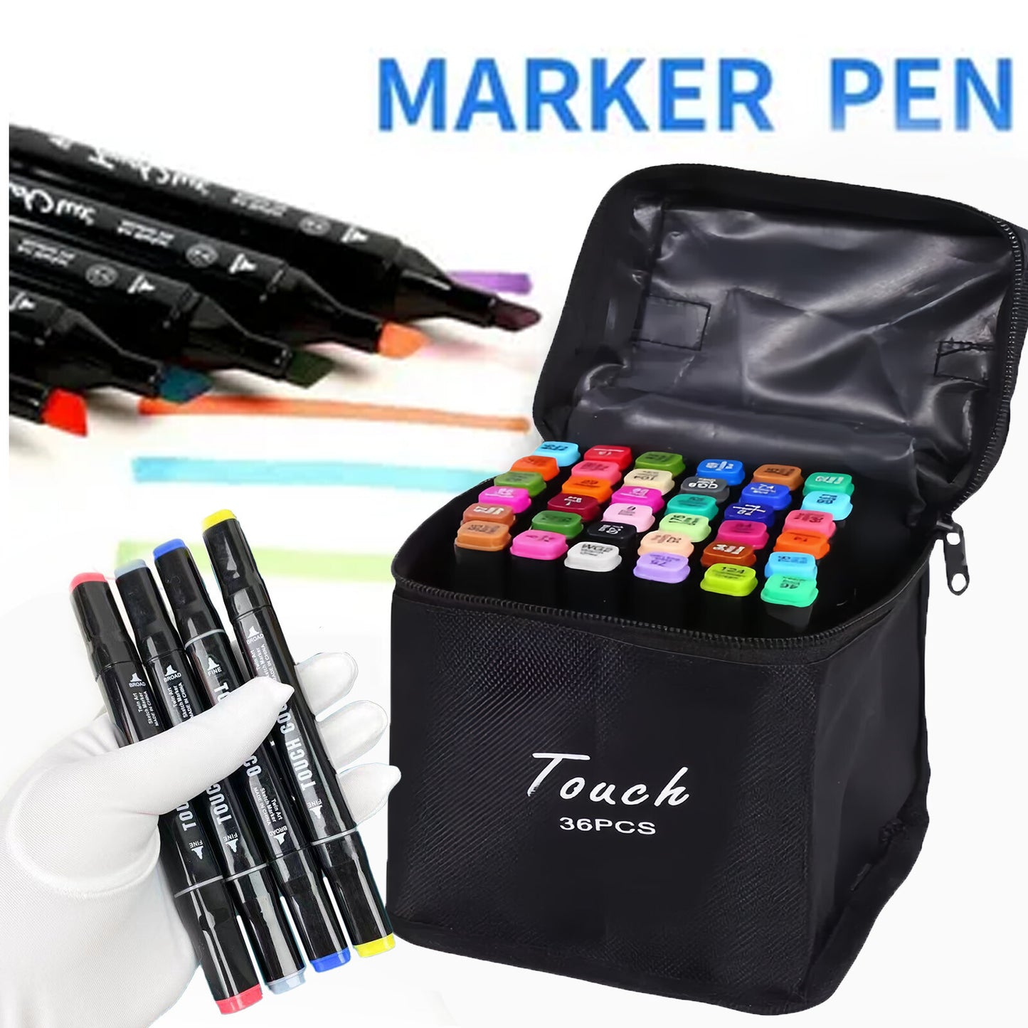 30 Color Acrylic Pens Marker Set Permanent Pen For DIY Graffiti Sketch Dual