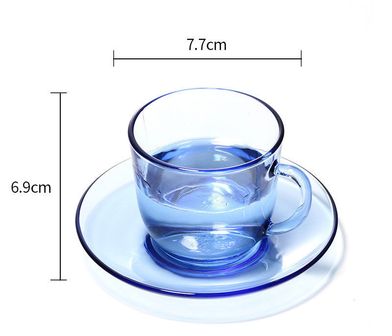 European Style Simple Tempered Glass Heat-resistant And Drop-resistant Coffee Cup