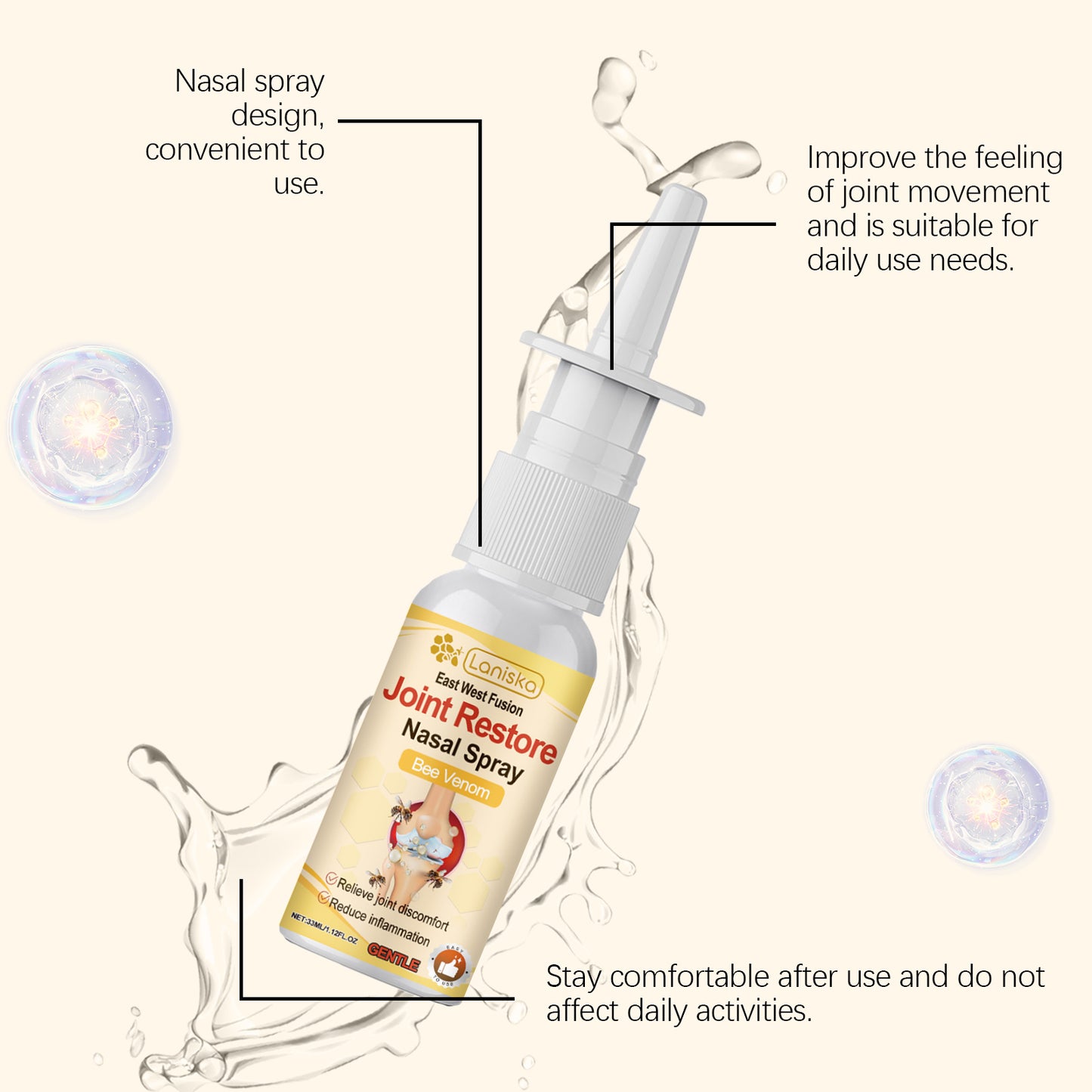 Laniska Herbal Joint Nasal Spray Relieves Joint Discomfort And Improves Flexibility And Comfort Care Spray
