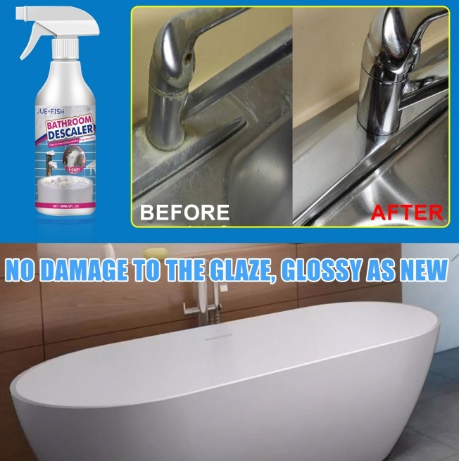 Stainless Steel Cleaner For Bathroom Washbasins, Stain Removal Cleaner For Shower Room Glass Scale, Bathtub Cleaner