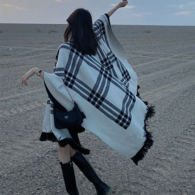 Women's Fashion Simple Double-sided Shawl