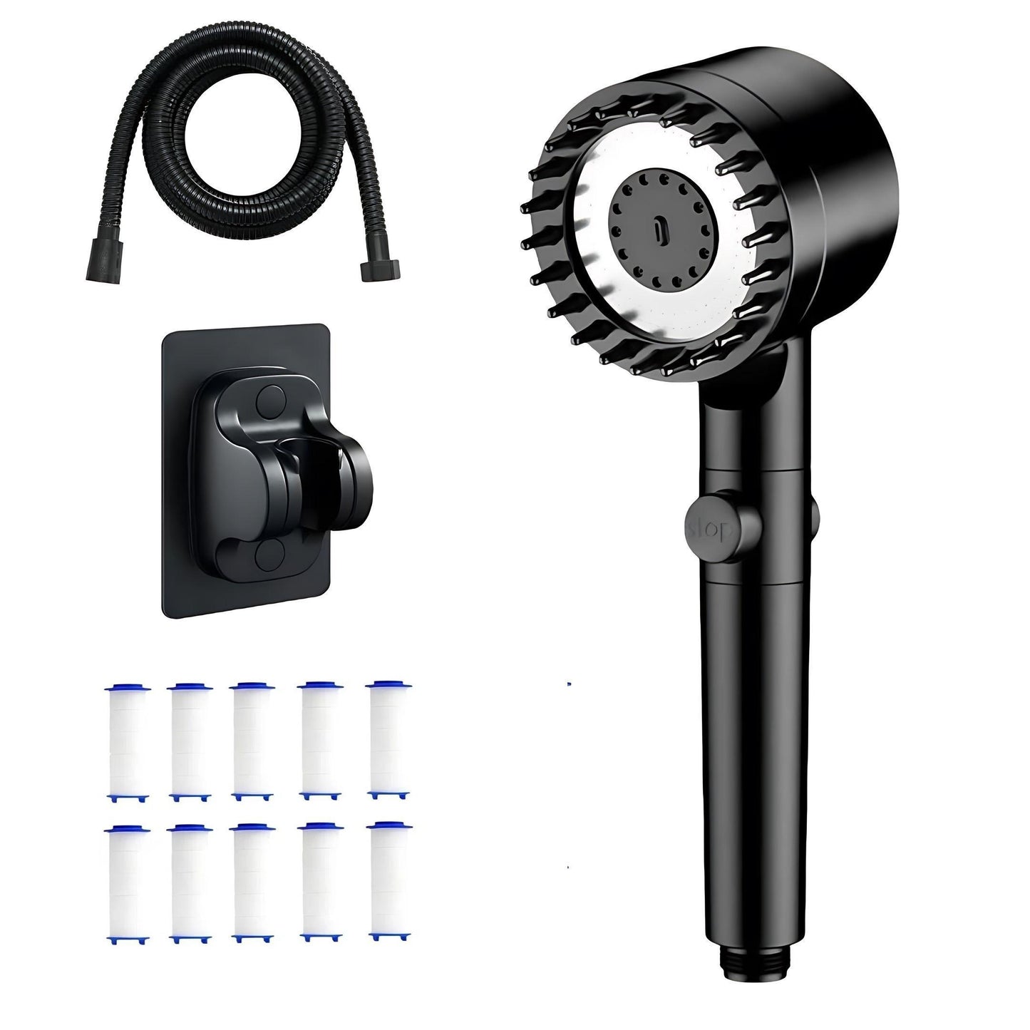 Shower Head Kit With Massage Head, Multiple Filters And Multiple Watering Modes