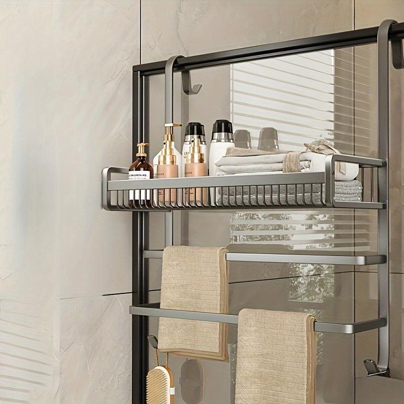 Punch-free Bathroom Towel Rack Towel Bar Storage Rack Shower Room Glass Door Hook,Please Note That This Product Is Shipped By Yourself For The Average Shipping Cost