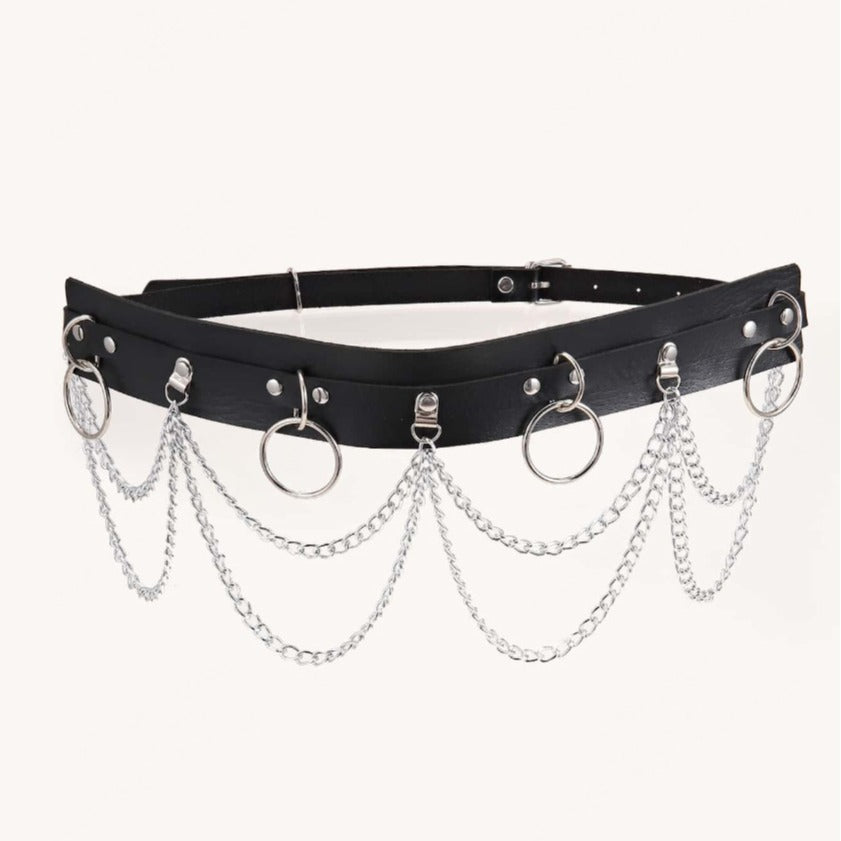 Personalized Waist Seal Women's Double Layer Chain Belt Ring Belt