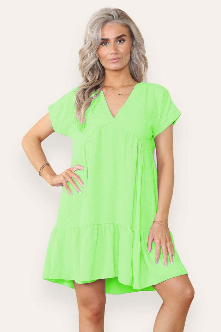 Fancy Style Tiered Smock Dress