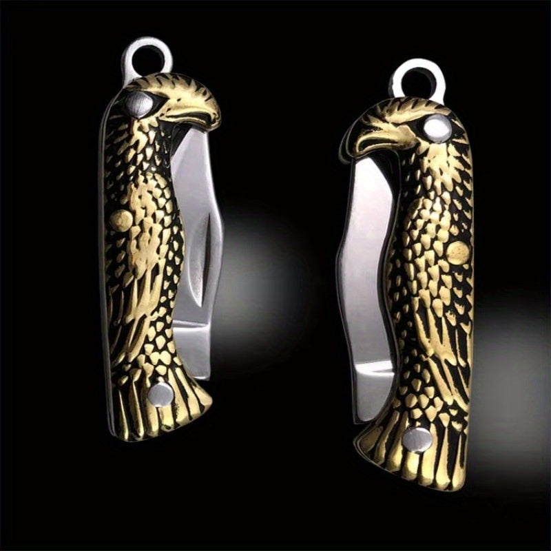 Yellow Dragon Pattern Mini Knife