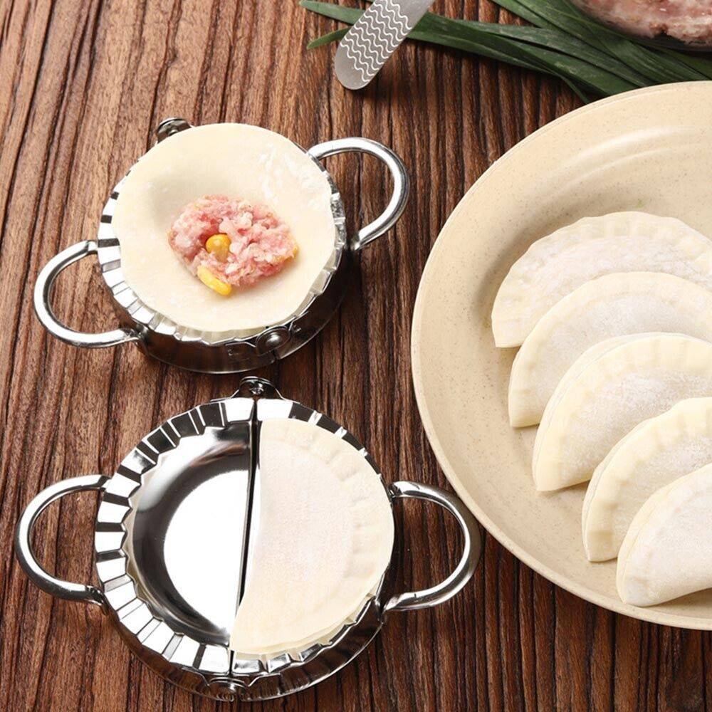 5PCS Dumpling Maker Stainless Steel Dough Press Making Mold Mould Tool