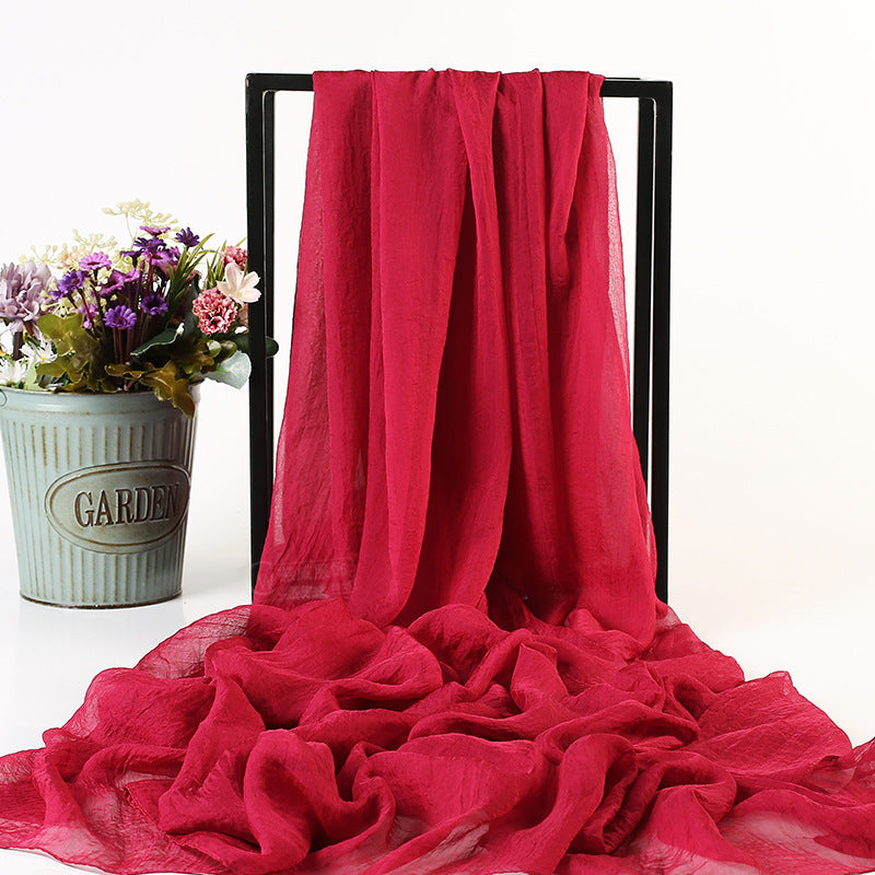 Summer New Simulation Silk Scarf Ladies Sun Protection Shawl