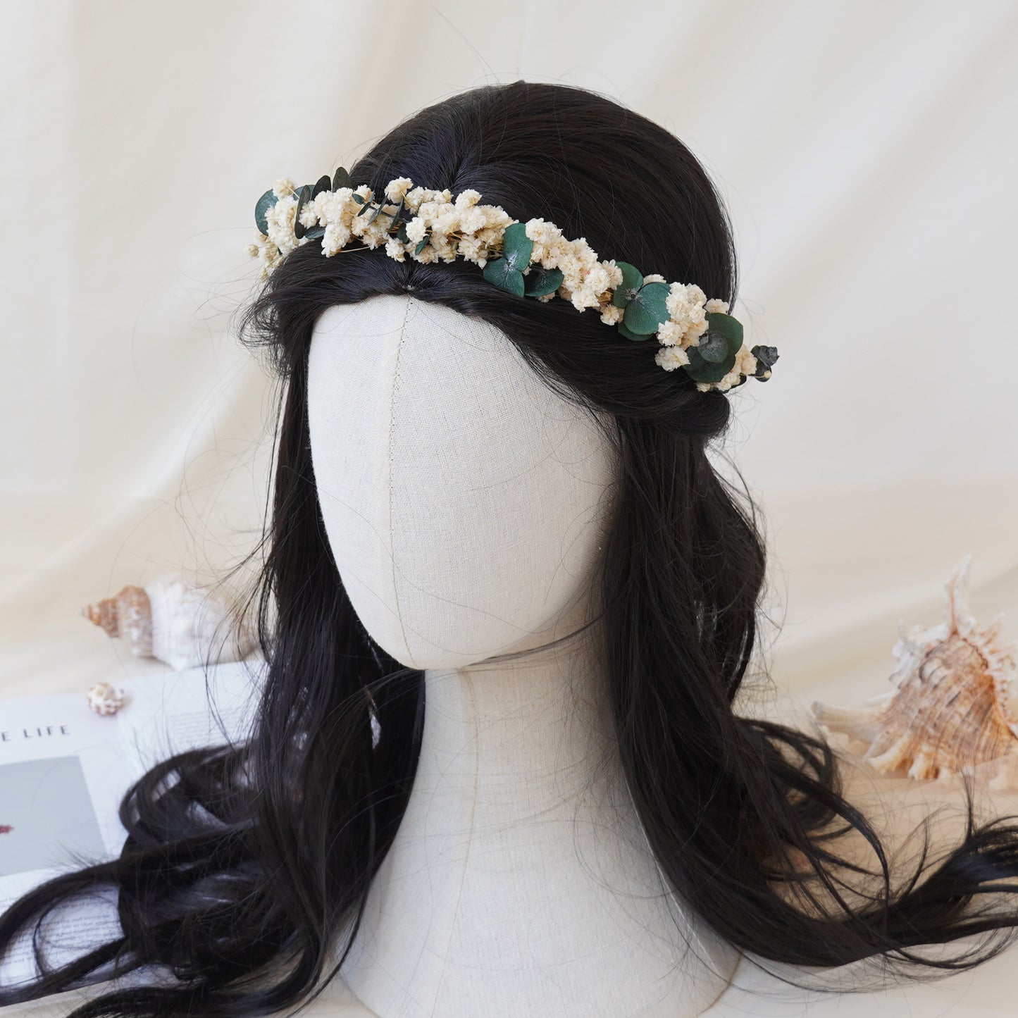 Baby Breath Crown, Dried Crown, Bride Crown, Wedding Crown, Daily Crown, Party Crown, Birthday Crown.