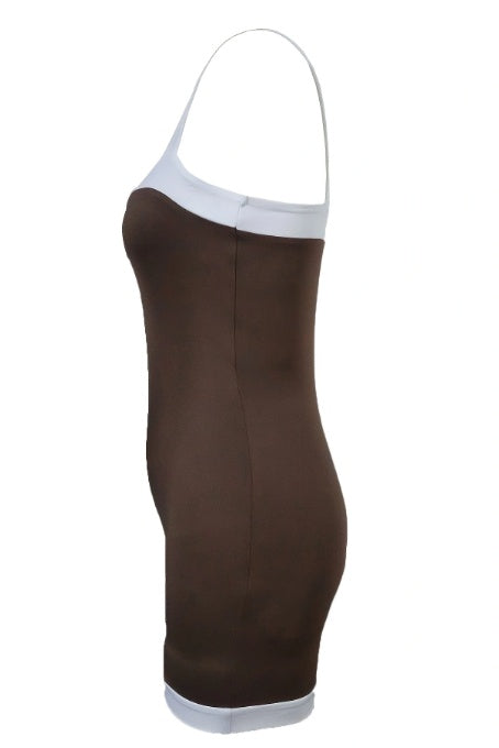 Women's Vest Style Contrasting Color Positioning Print Tight Fitting Figure, Sweet And Cool Spicy Girl Style Jumpsuit