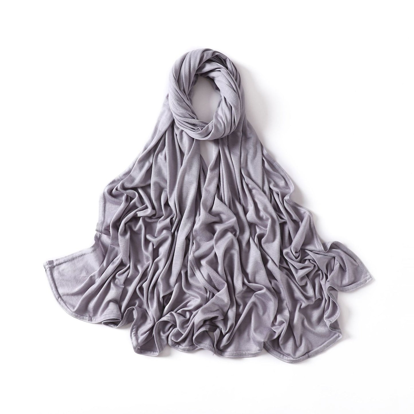 35 Colors Malaysia Pure Color Modal Curling Mercerized Cotton Scarf