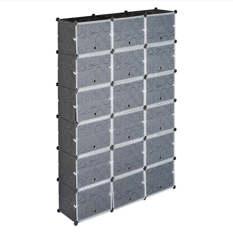 12 Layer Portable 72 Pairs Shoe Rack Storage Rack 36 Grid Tower Rack Storage Cabinet Bracket