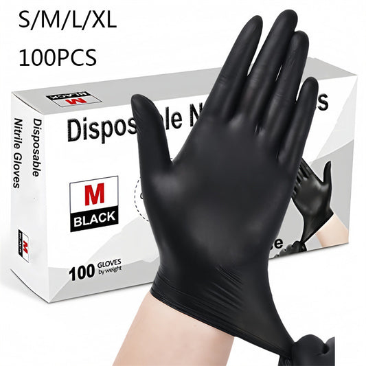 Disposable Nitrile Black Rubber Gloves