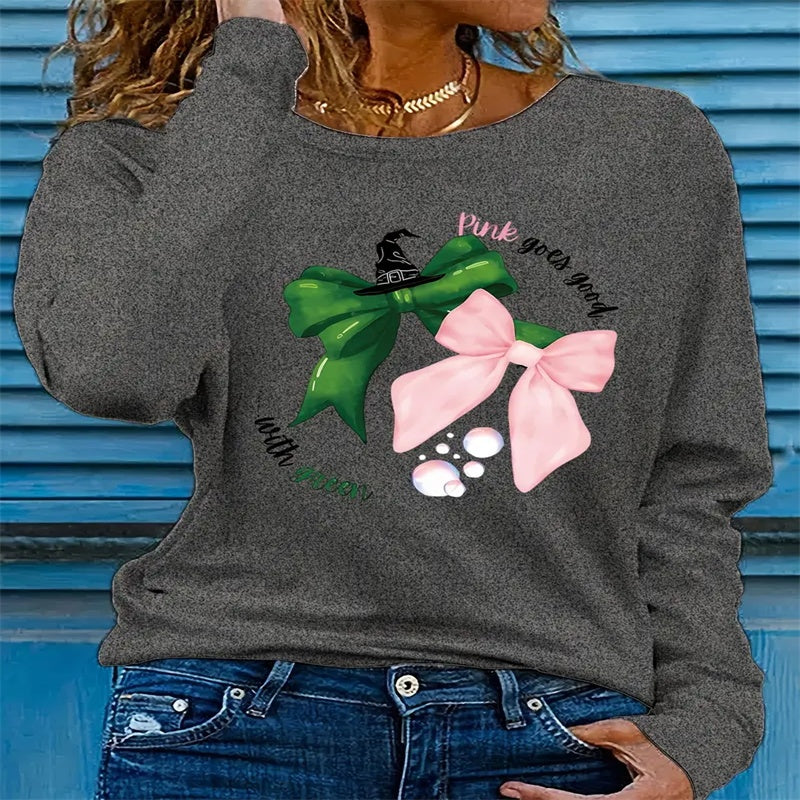 Women's Printed Hoodless Sweatshirt