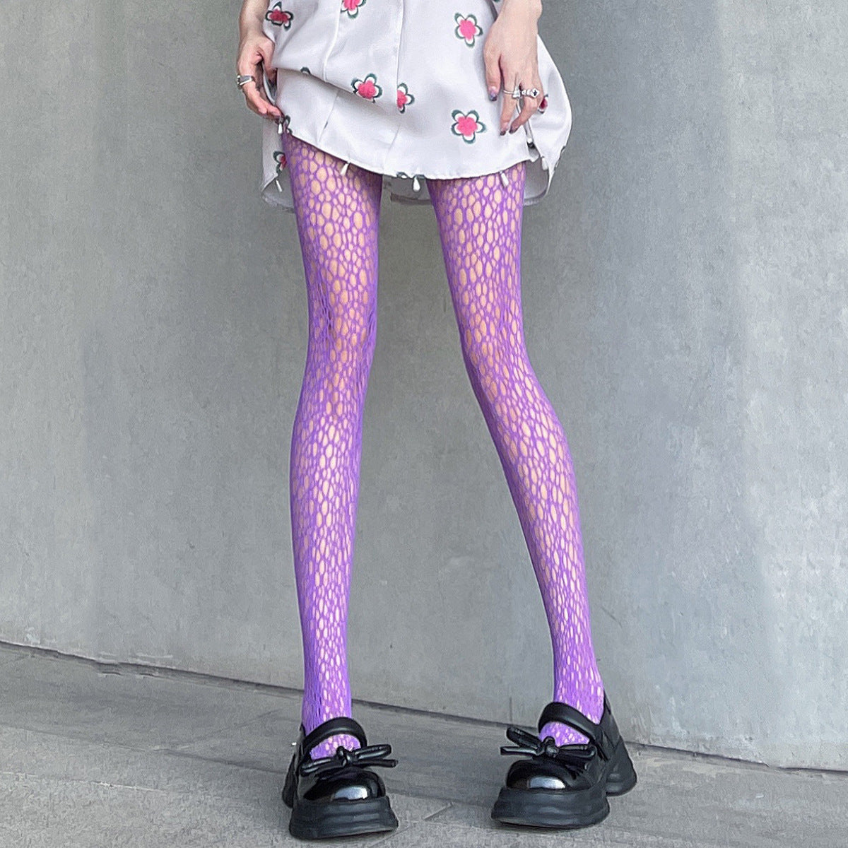 Pierced Black Sexy Mermaid Cobweb Socks Leg Beauty