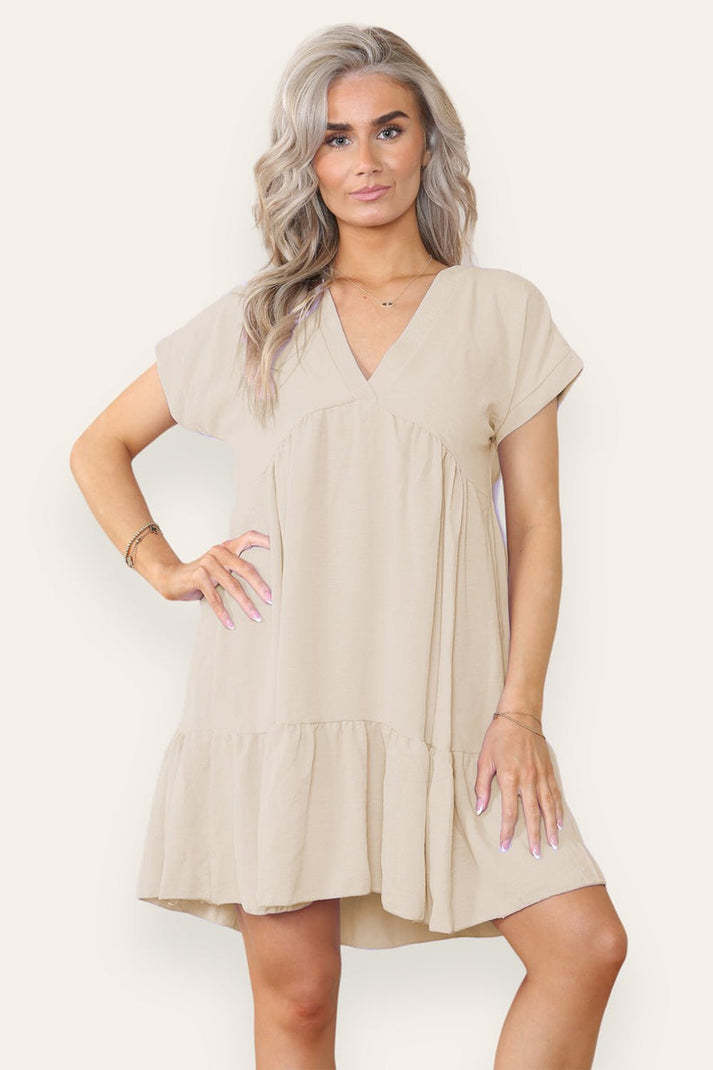 Fancy Style Tiered Smock Dress