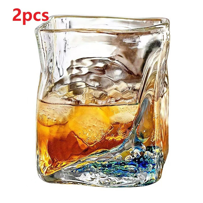 Transparent Irregular Niche Whisky Glasses For Household Use