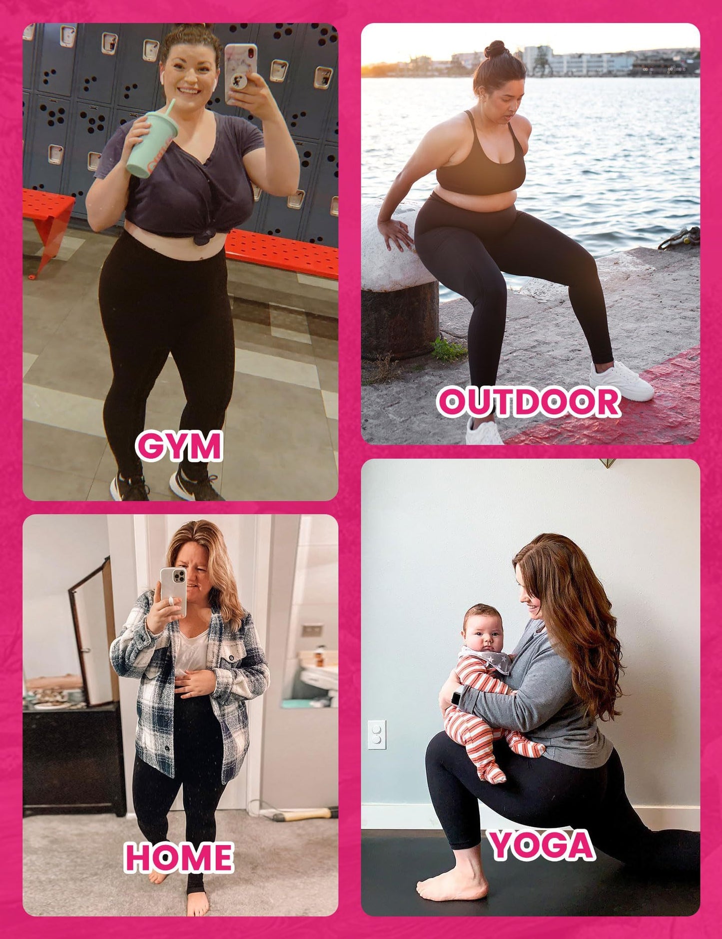 Yoga Pants - Cropped High-waisted Diagonal Pockets To Tuck In Solid Color