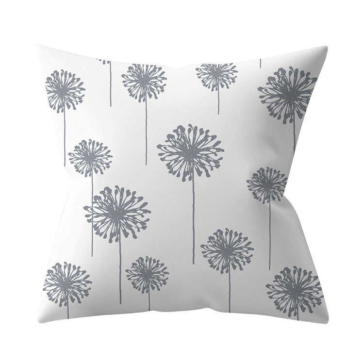 Gray Geometric Polyester Pillow Cover Cross-border Hot Sale Silver Gray Sofa Cushion Cushion Cover
