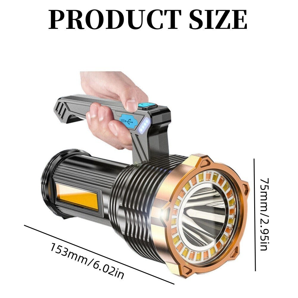 High Powered 12000000LM LED Flashlight Super Bright Torch USB Rechargeable Lamp