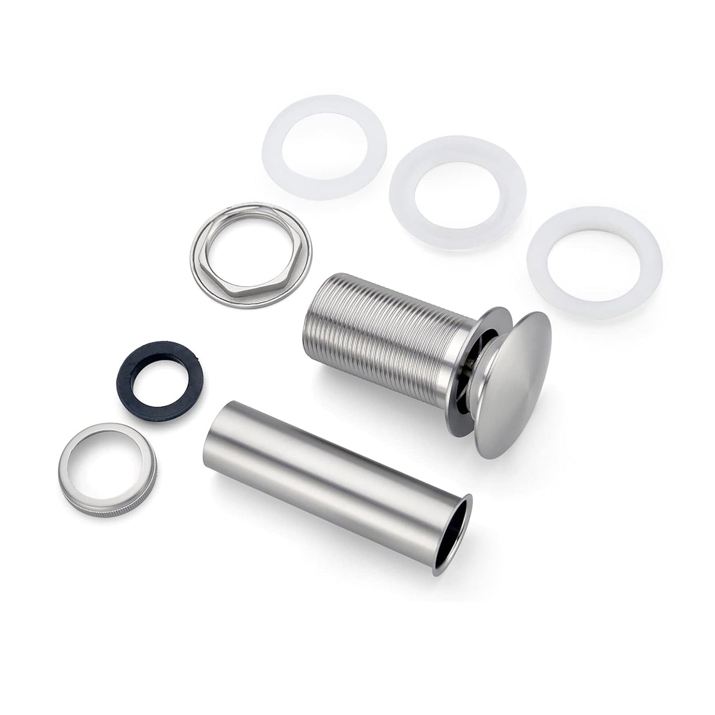 The Bathroom Sink Drain Has No Overflow Hole, And The Basin And Washbasin Pop-up Drain Is Made Of 304 Stainless Steel