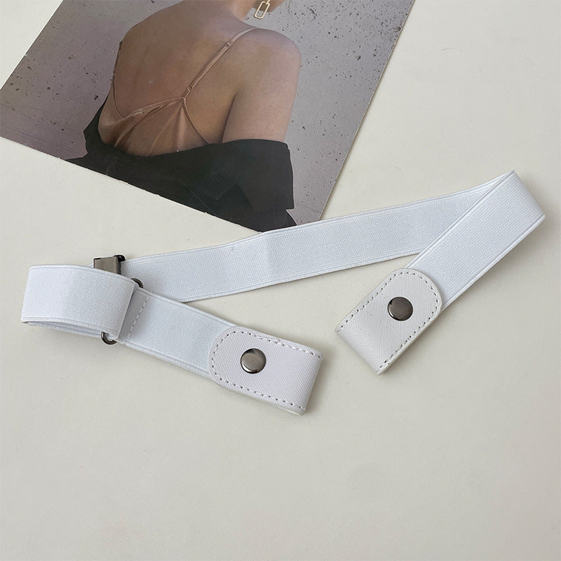 Lazy Belt Women's Denim Pants Elastic And Waisted God