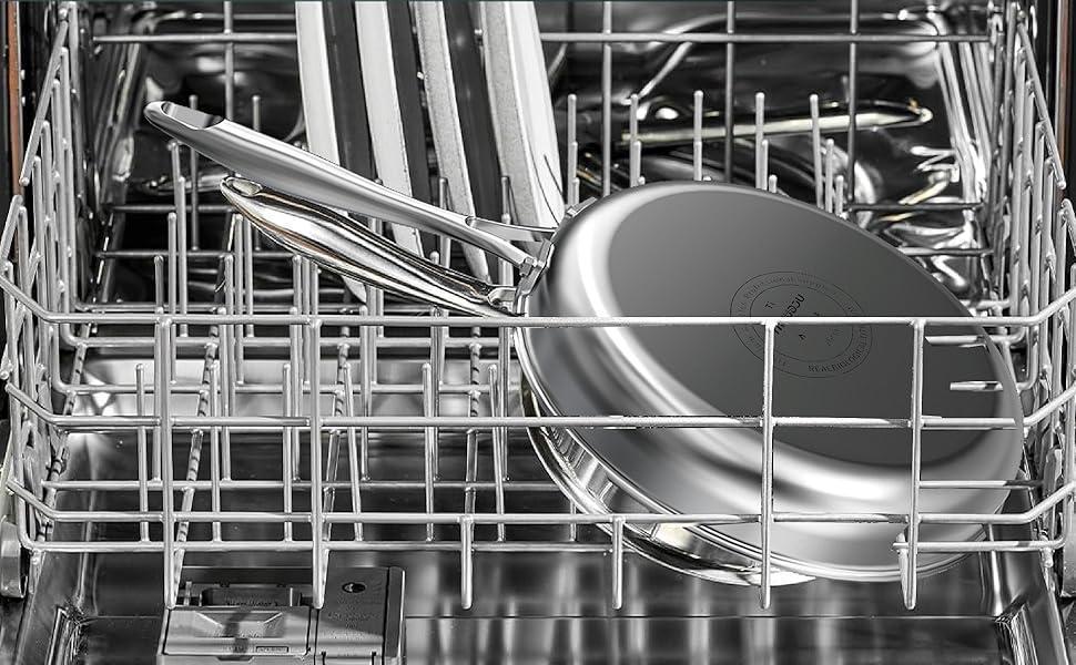 Titanium Alloy Stainless Steel 10-inch PFAS-Free PFOA-Free Non-Stick Pan Dishwasher-Safe Oven-Safe Suitable For All Stovetop Cookware