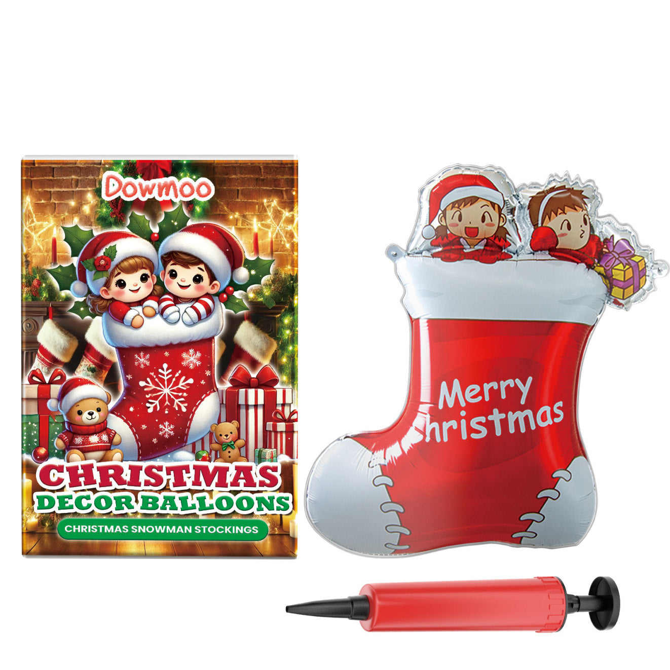 Dowmoo Christmas Balloon Balloon Standing Santa Claus Reindeer Christmas Tree Event Atmosphere Decoration