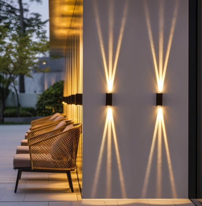 Outdoor Beam Wall Lights, Up And Down Lights, Waterproof Wall Lamp For Patio Yard Garden Poolside Frontdoor