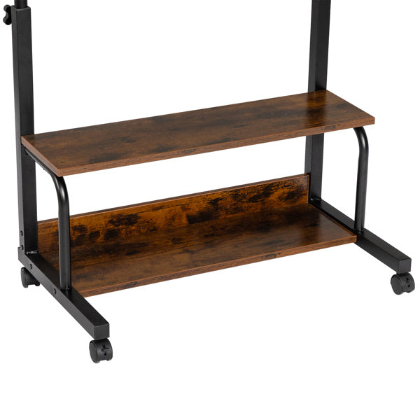 Retro Brown Adjustable Computer Desk