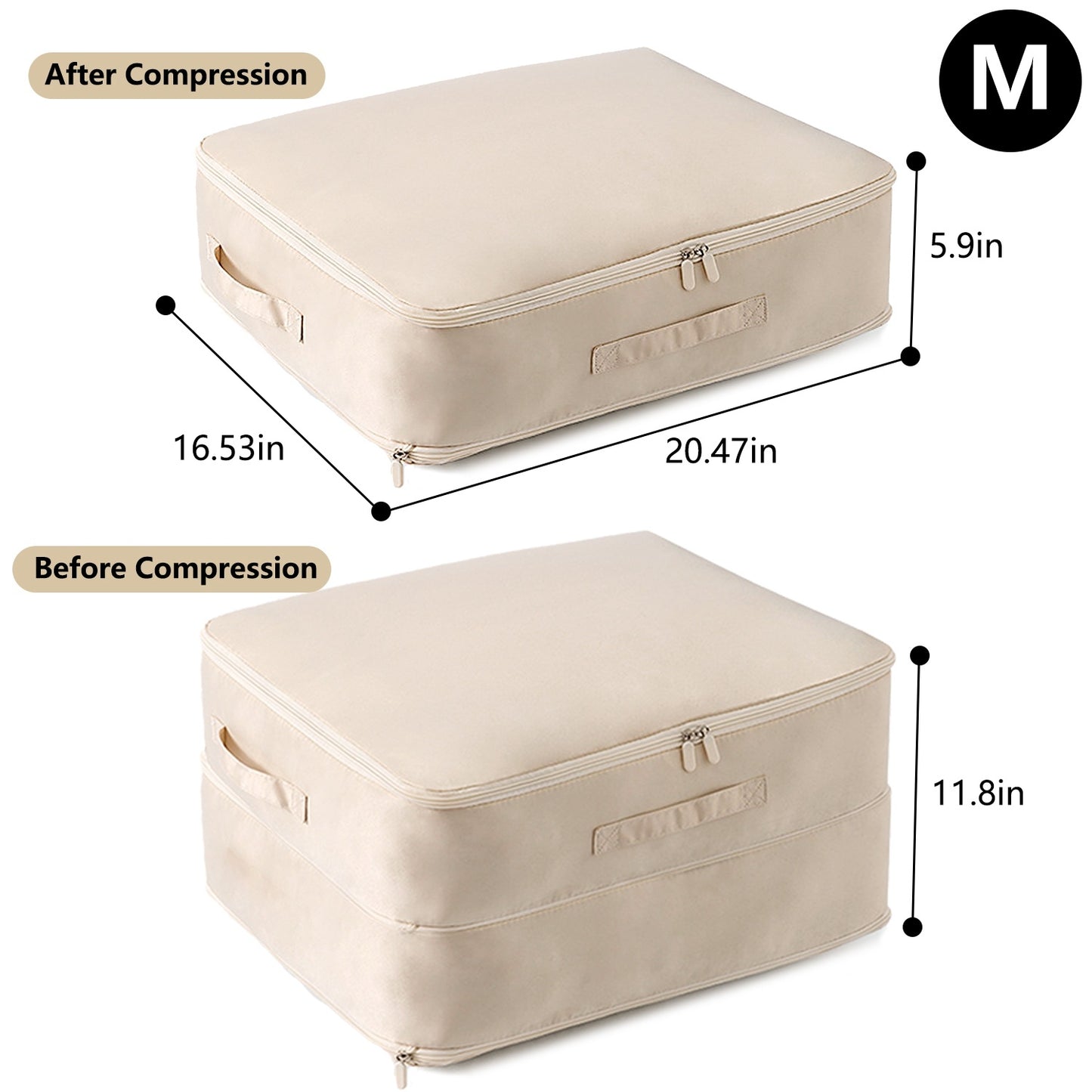 1Pc Foldable Storage Bag For Comforter Quilt Blanket Clothes Pillows Beddings With Dual Zippers